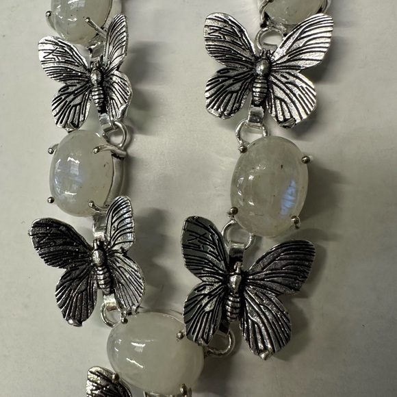 0116 Rainbow Moonstone Ethnic Handmade Necklace Silver Gemstone Jewelry - Picture 10 of 11